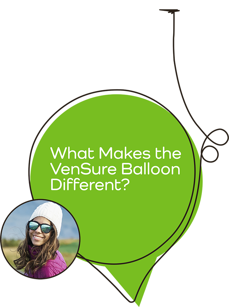 'What makes VenSure Balloon Different?' graphic